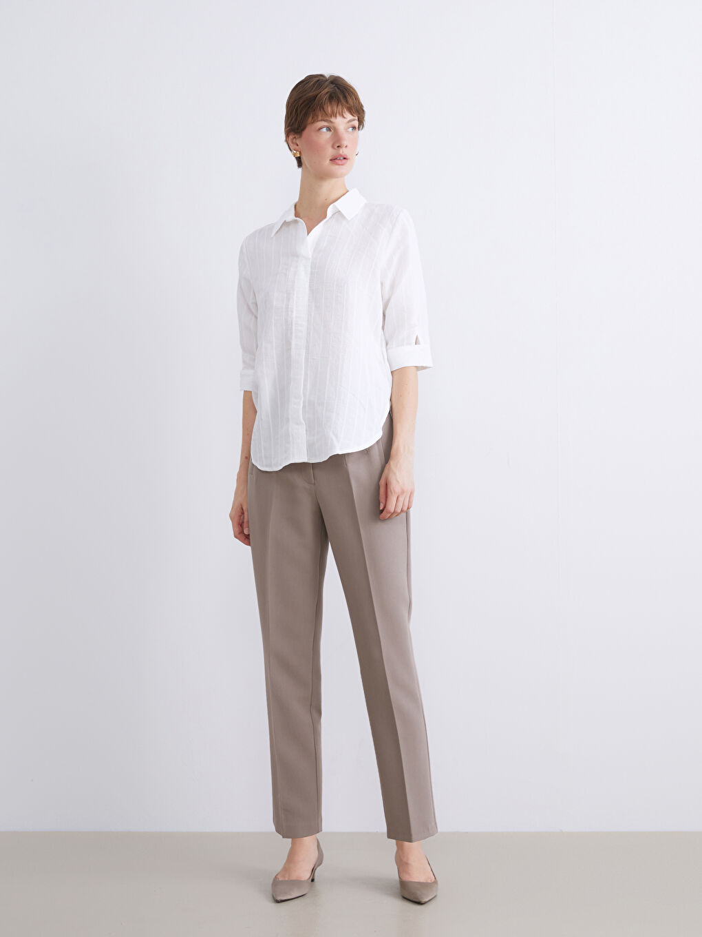 Woman BEIGE Trousers