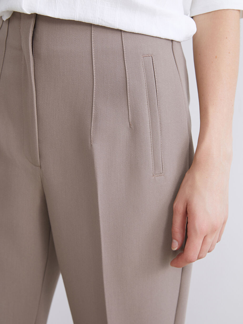 Woman BEIGE Trousers-3