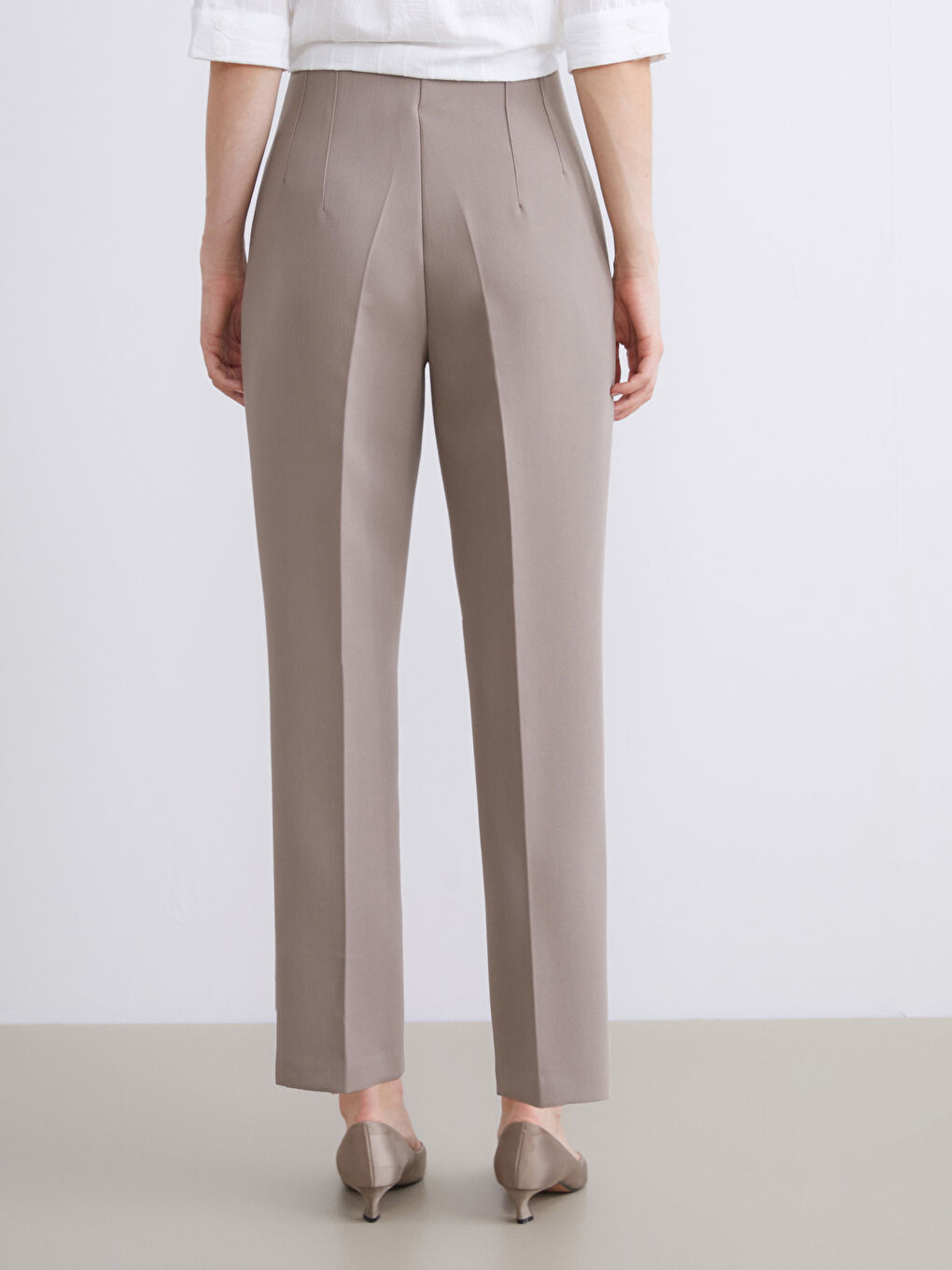 Woman BEIGE Trousers-4