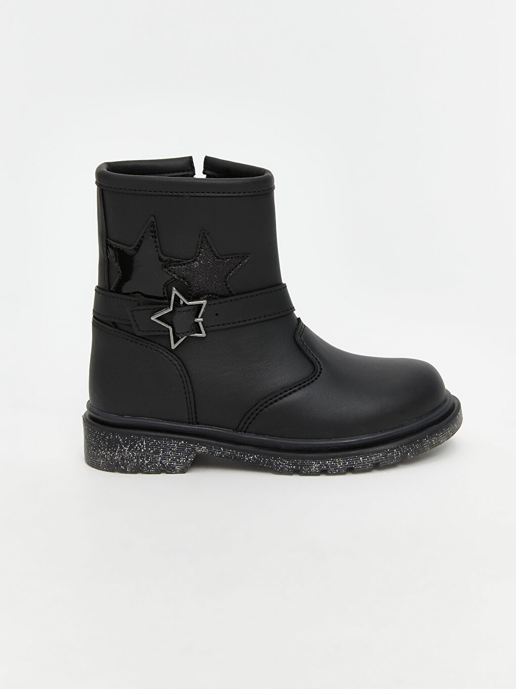 Siyah Deri Görünümlü Kız Çocuk Bot-1