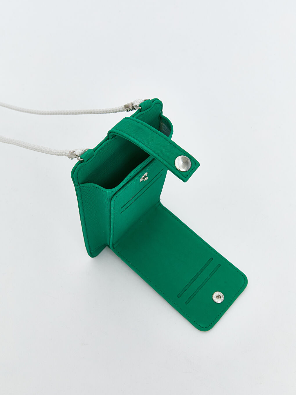 Yeşil Deri Görünümlü Kadın Telefon Çantası-2