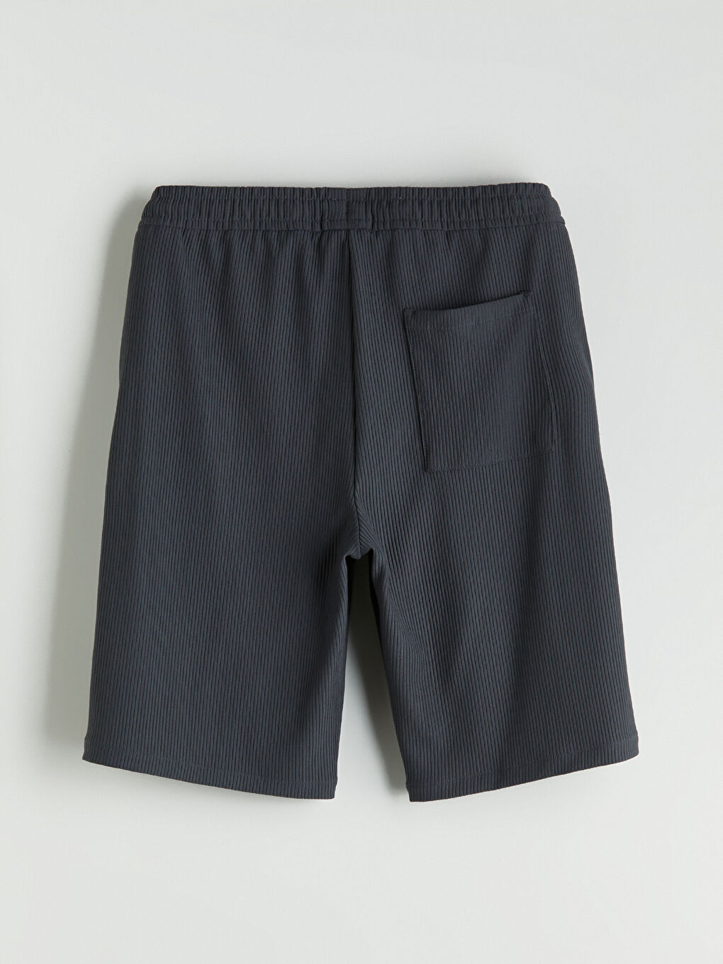 Antrasit Standart Kalıp Keten Görünümlü Erkek Şort-6