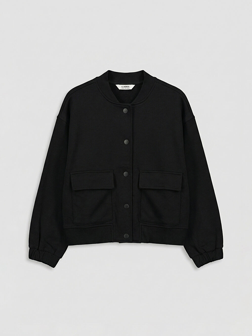 Bisiklet Yaka Çıtçıt Kapamalı  Kız Çocuk Hırka