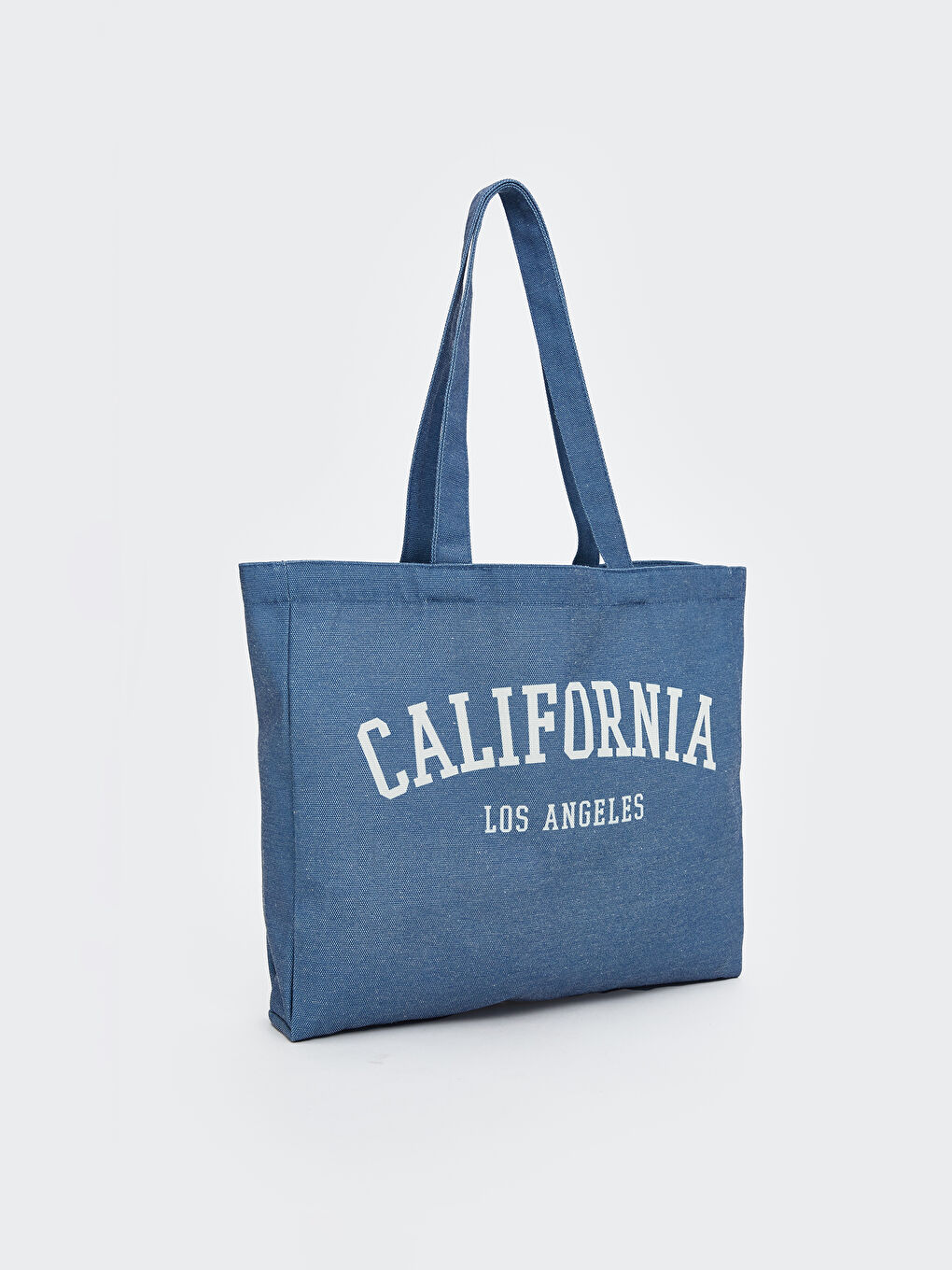 Mavi Baskılı Kadın Omuz Çantası-1