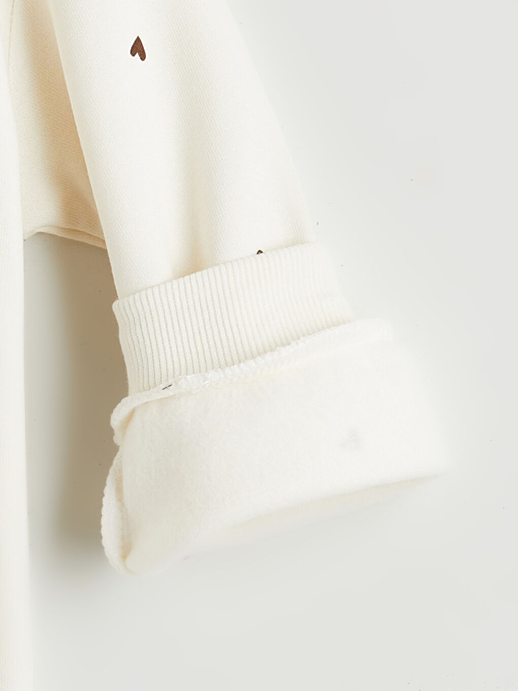 Kahverengi Bisiklet Yaka Baskılı Kız Çocuk Kalın Sweatshirt-3