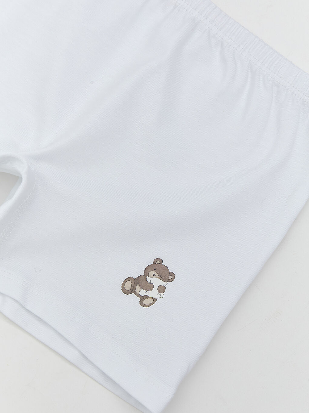 Beyaz Baskılı Kız Çocuk Boxer-2