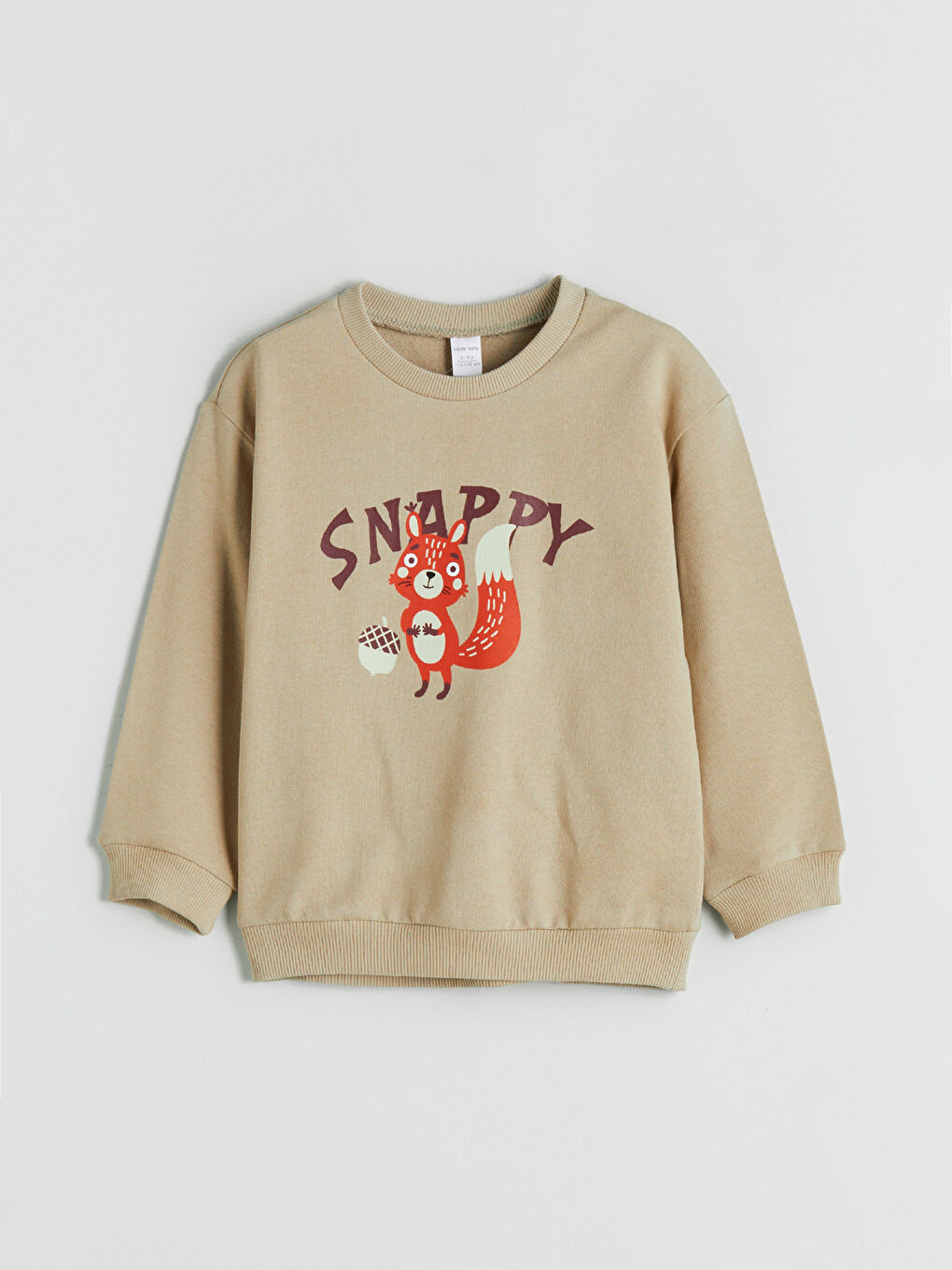 Haki Bisiklet Yaka Erkek Çocuk Sweatshirt