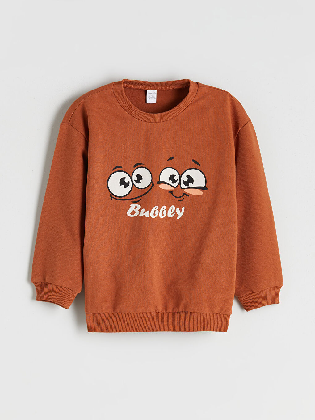 Kahverengi Bisiklet Yaka Erkek Çocuk Sweatshirt