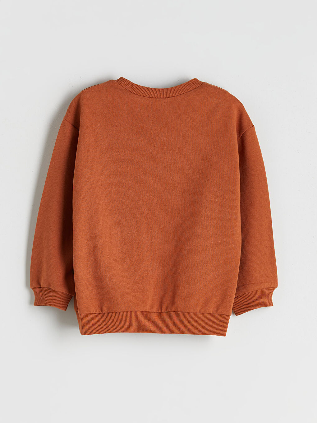 Kahverengi Bisiklet Yaka Erkek Çocuk Sweatshirt-1