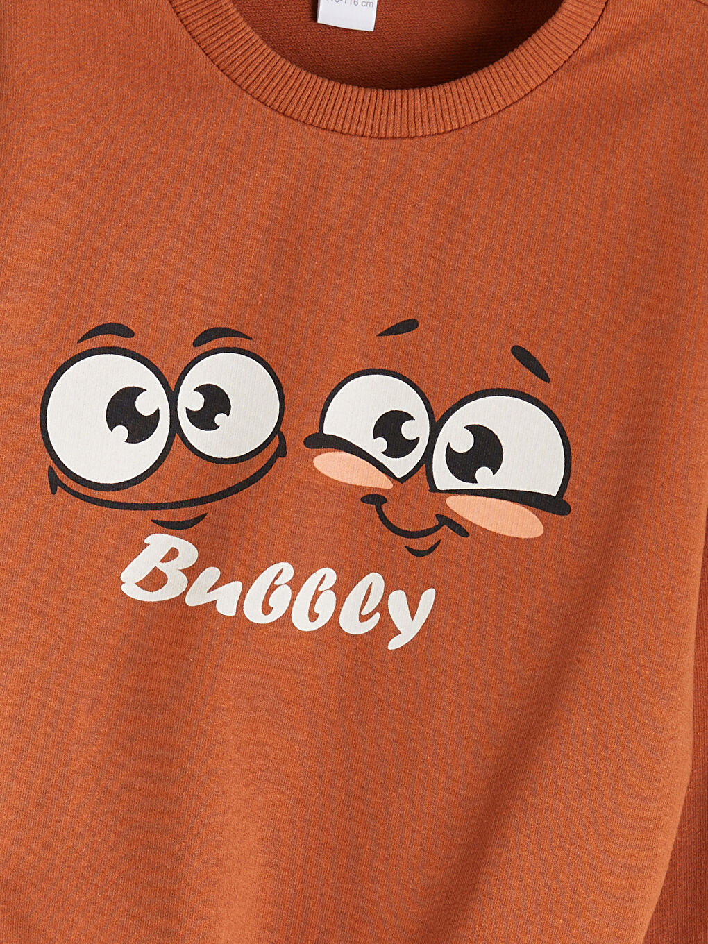 Kahverengi Bisiklet Yaka Erkek Çocuk Sweatshirt-2