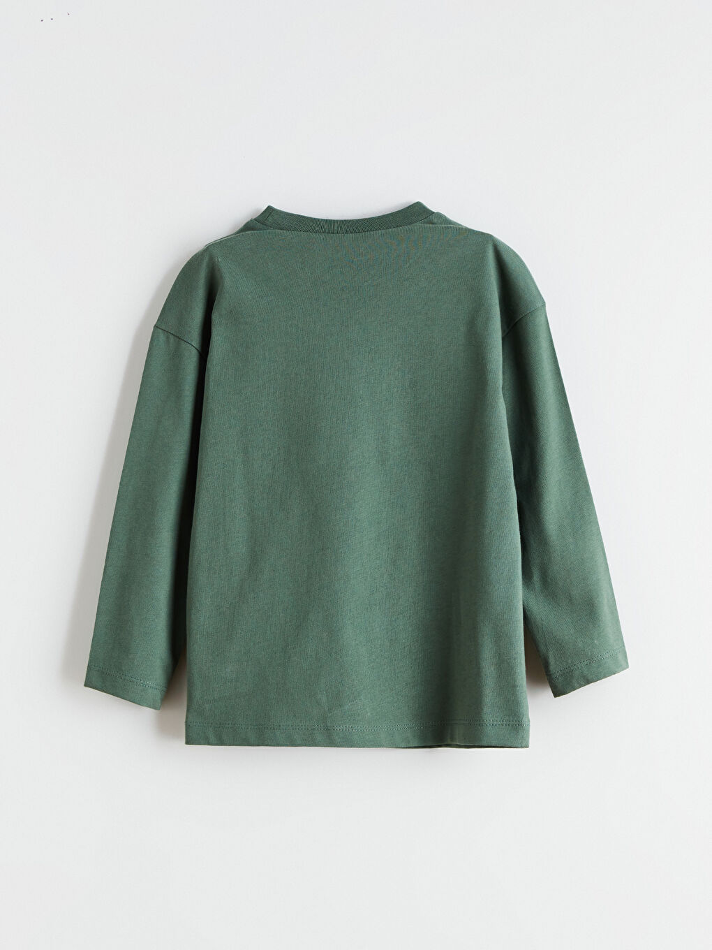 Haki Bisiklet Yaka Baskılı Erkek Çocuk Tişört-2