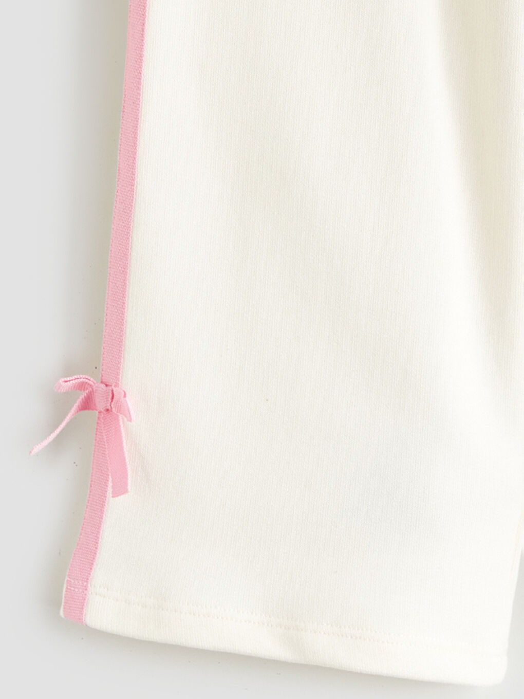 Ekru Beli Lastikli Kız Çocuk Eşofman Alt-2