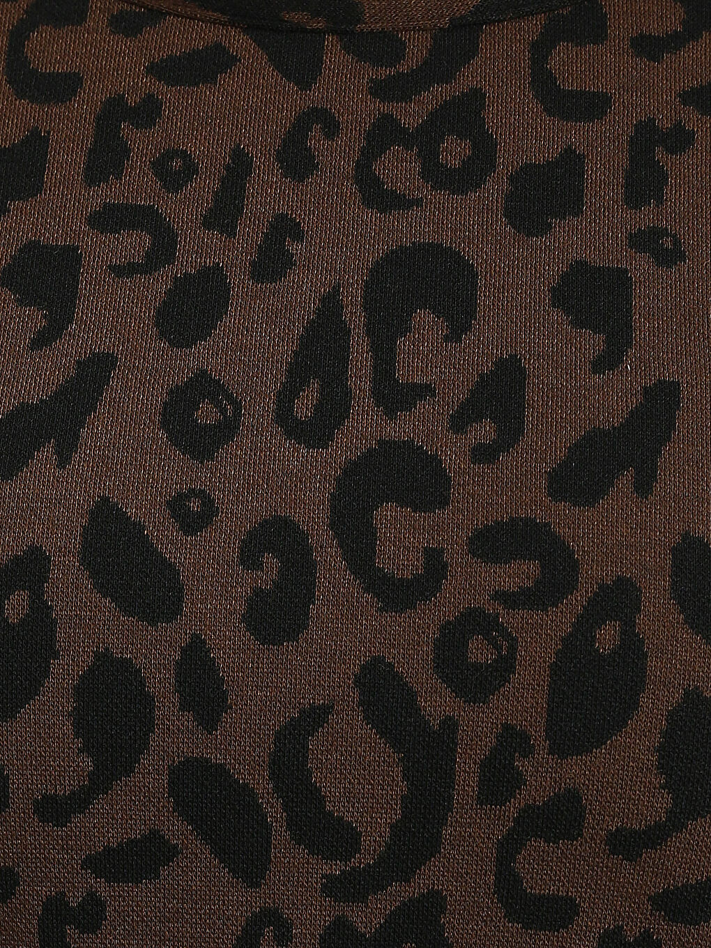 Plus Size Crew Neck Patterned Dress-4