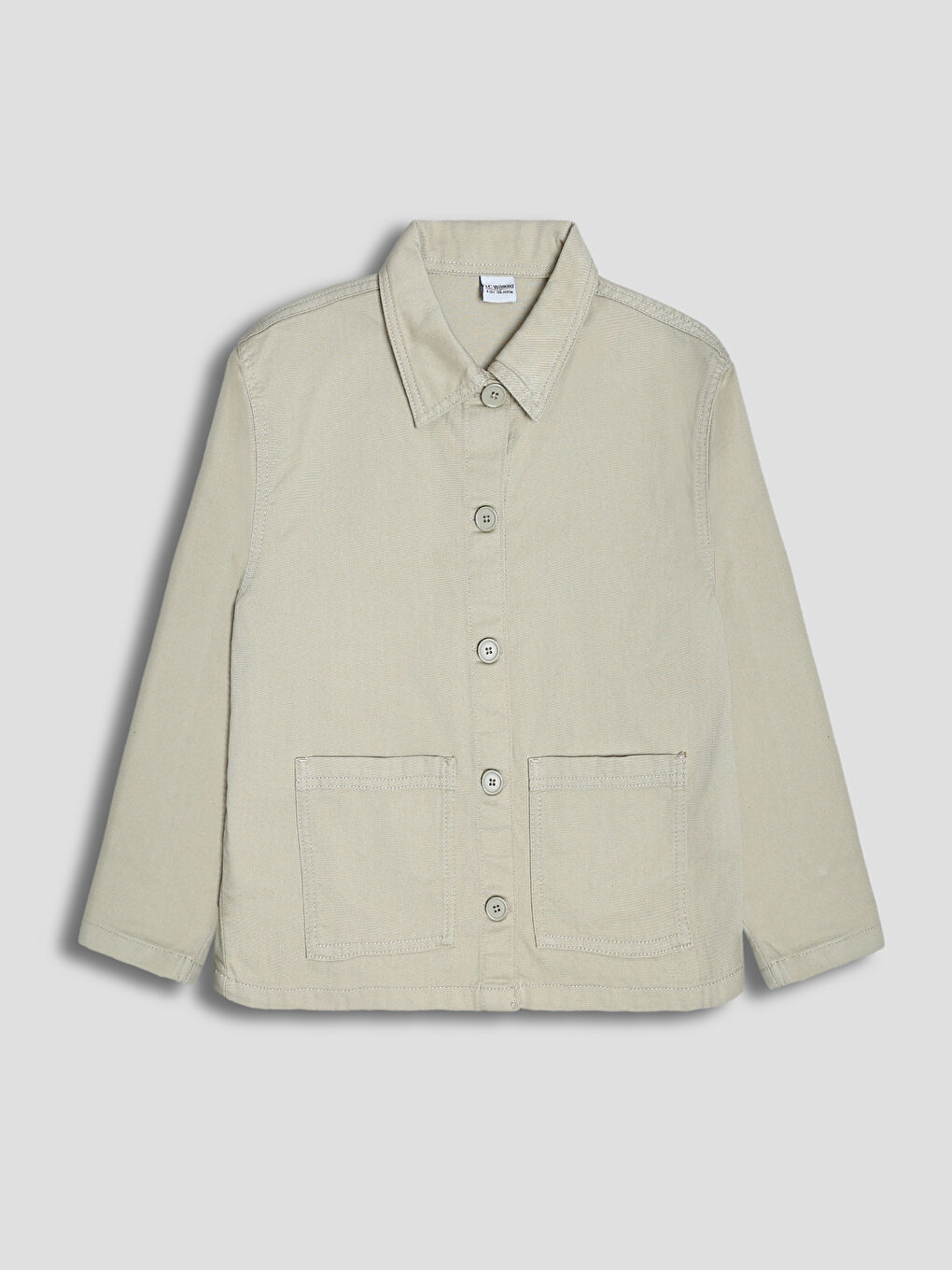 Basic Long Sleeve Girls' Shirt Jacket