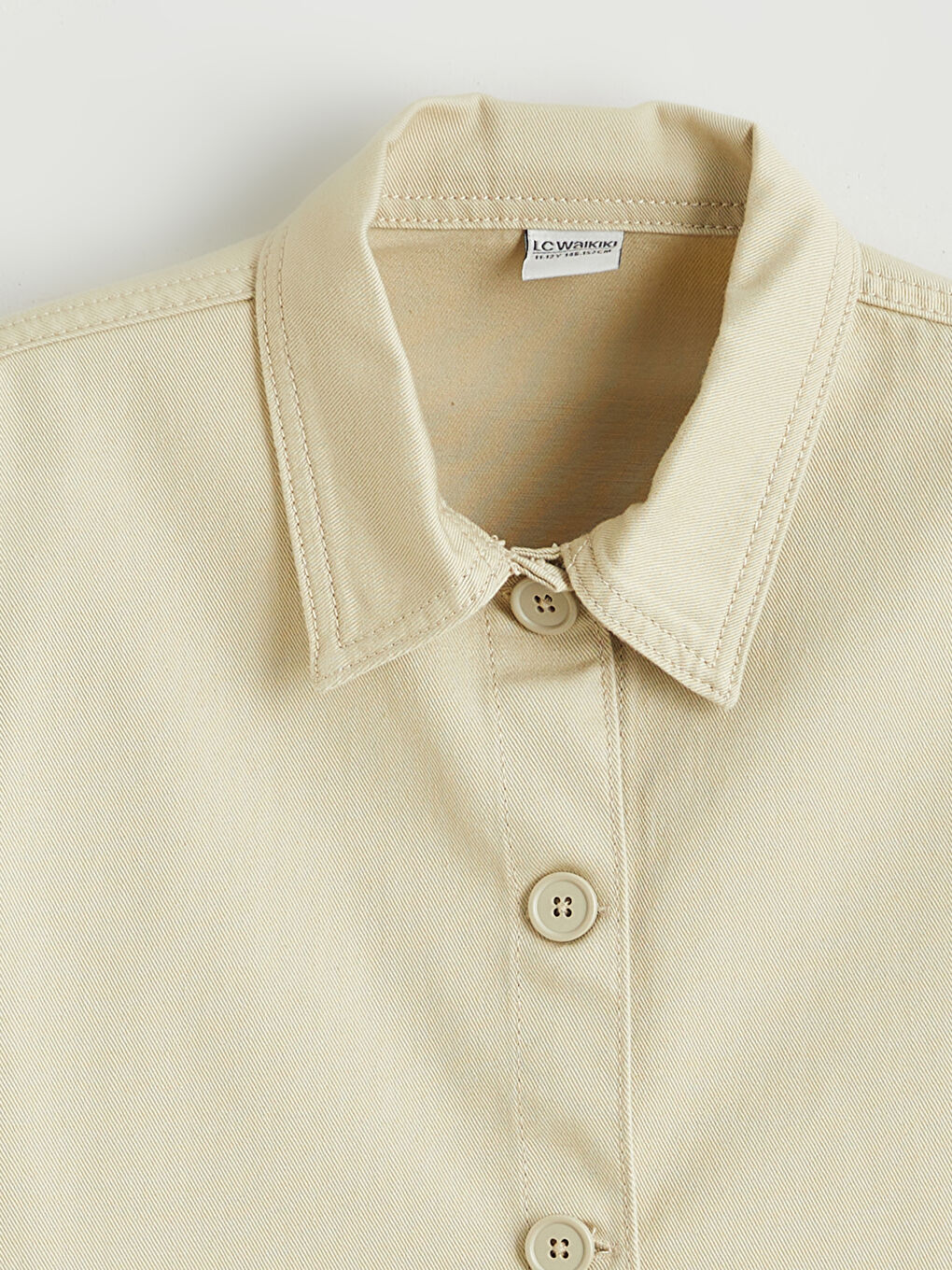 Basic Long Sleeve Girls' Shirt Jacket-2