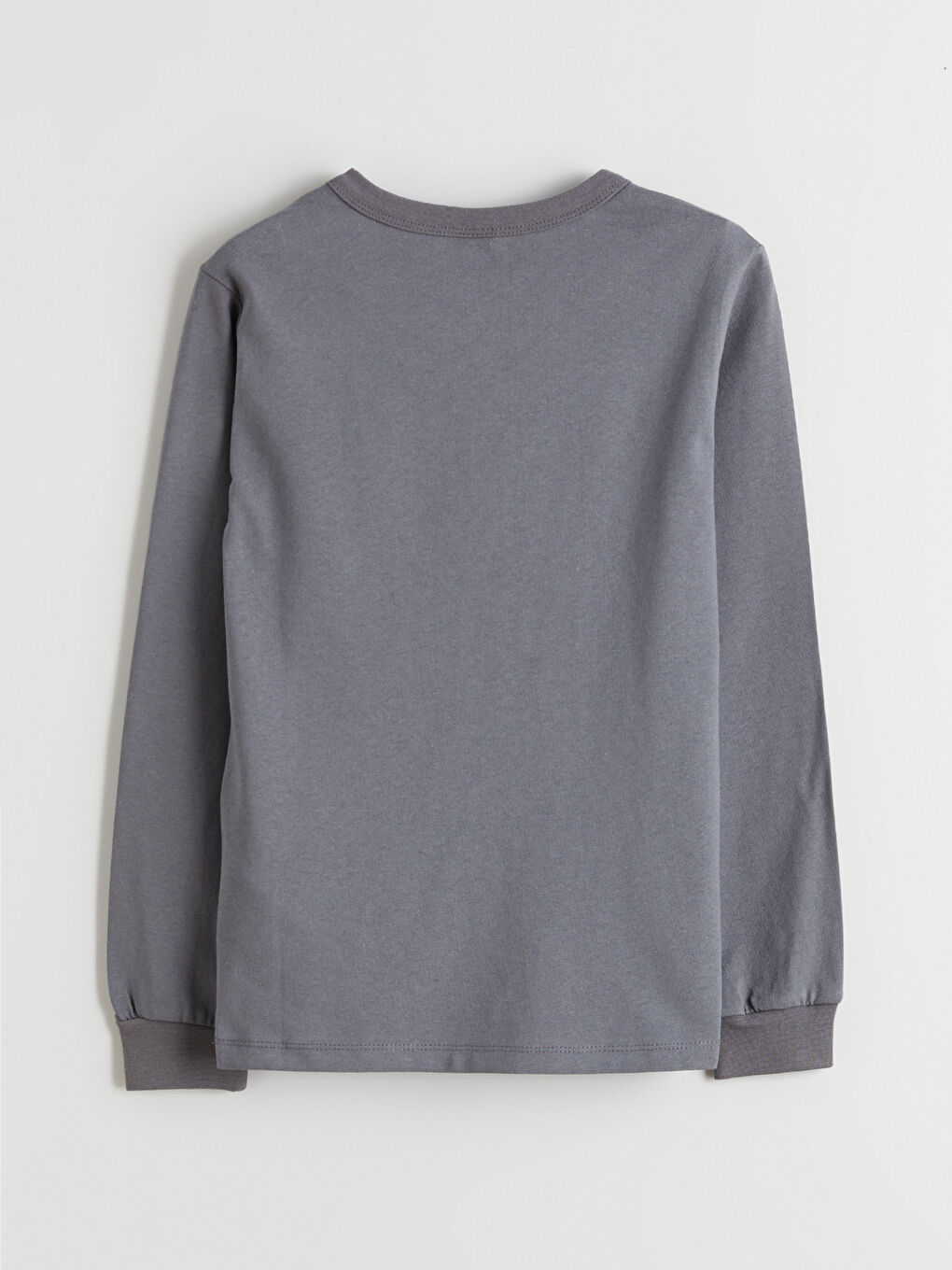 Antrasit Bisiklet Yaka Erkek Çocuk Pijama Üst-2