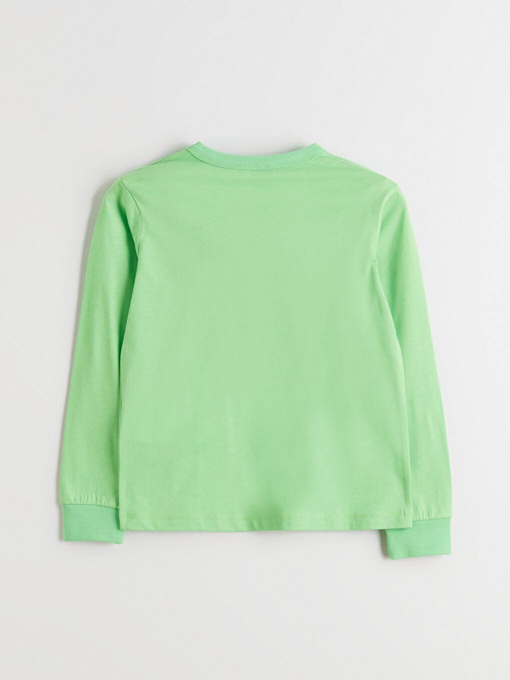 Yeşil Bisiklet Yaka Erkek Çocuk Pijama Üst-2