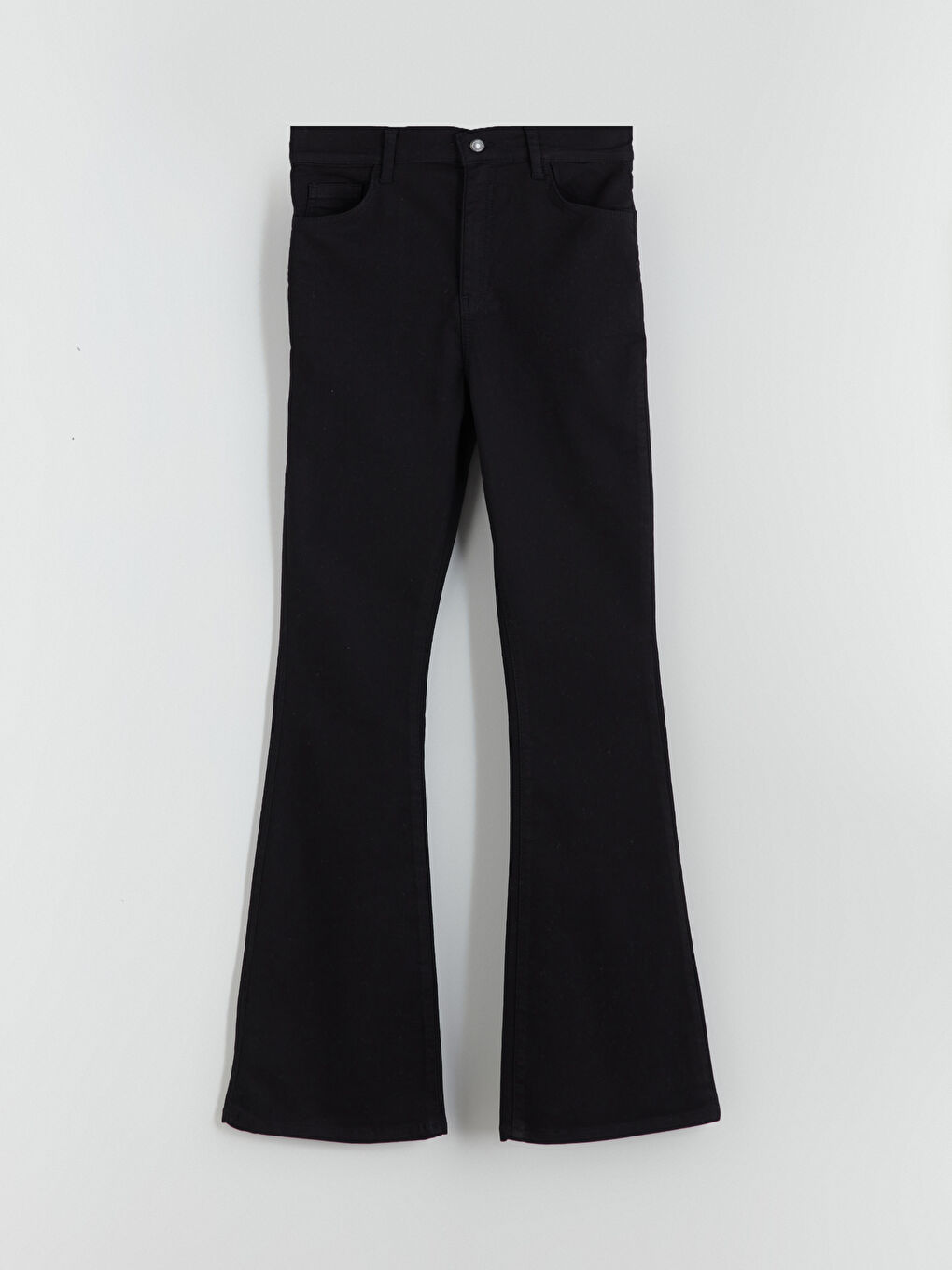 Siyah Flare Kadın Jean Pantolon-4