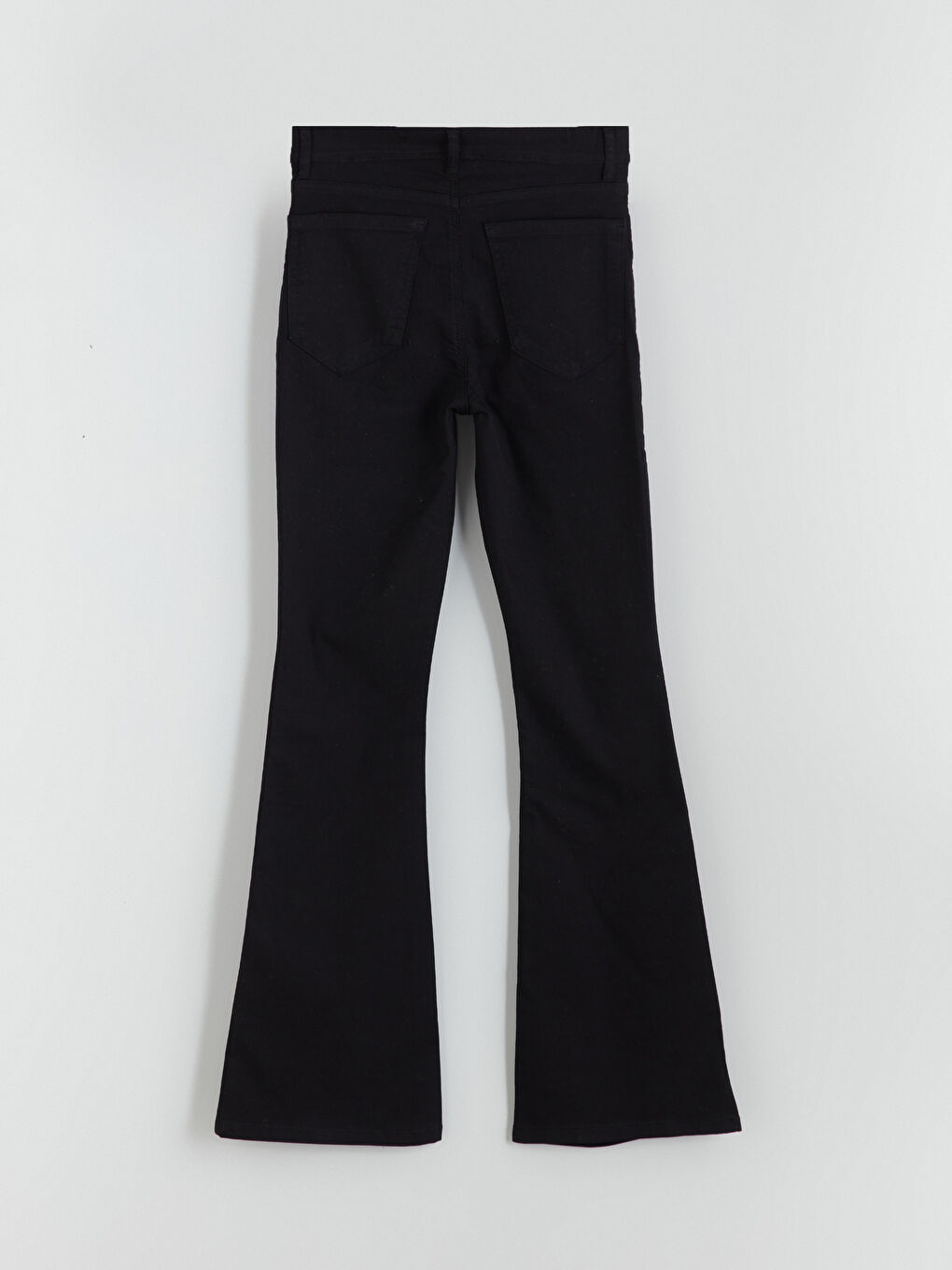 Siyah Flare Kadın Jean Pantolon-5