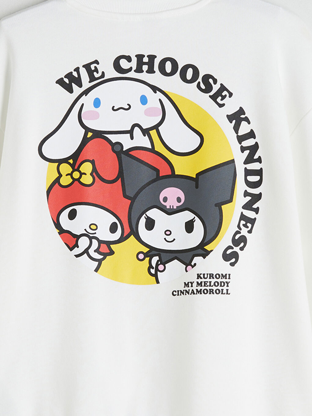 Crew Neck Kuromi Printed Girls' Sweatshirt-3