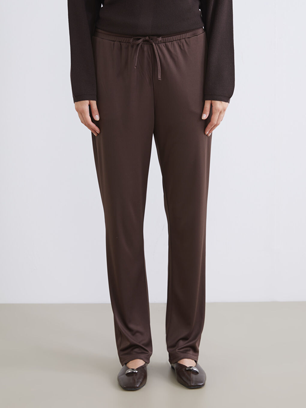 Woman BROWN Sweatpants-1