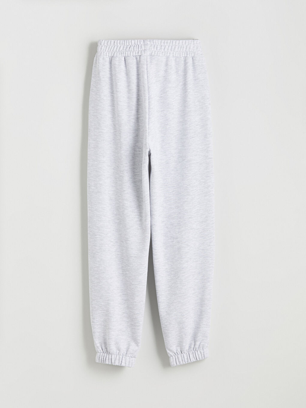 Gri Beli Lastikli Kadın Jogger Eşofman Altı-6