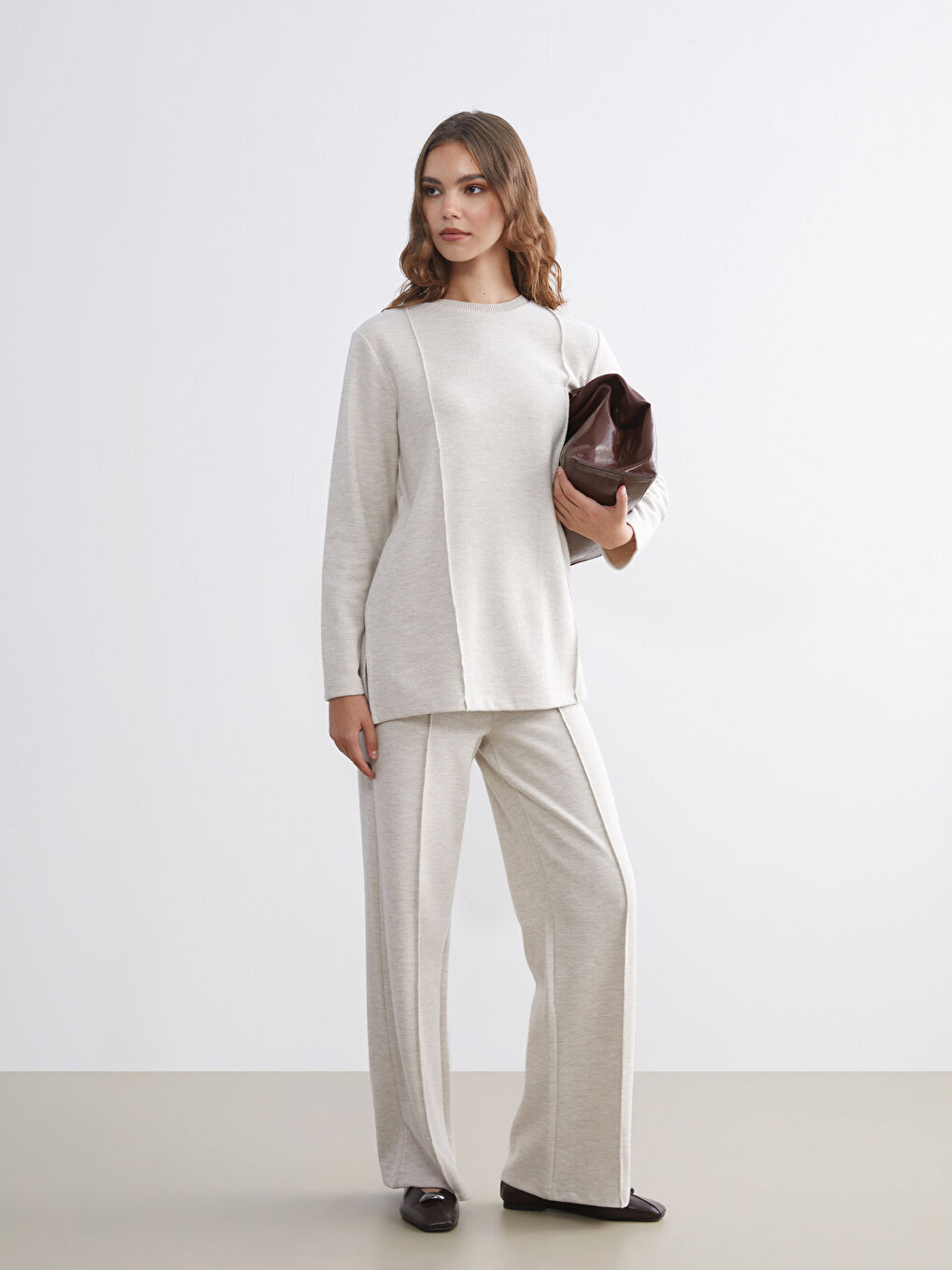 Elasticated Waist Wide Leg Women's Sweatpants