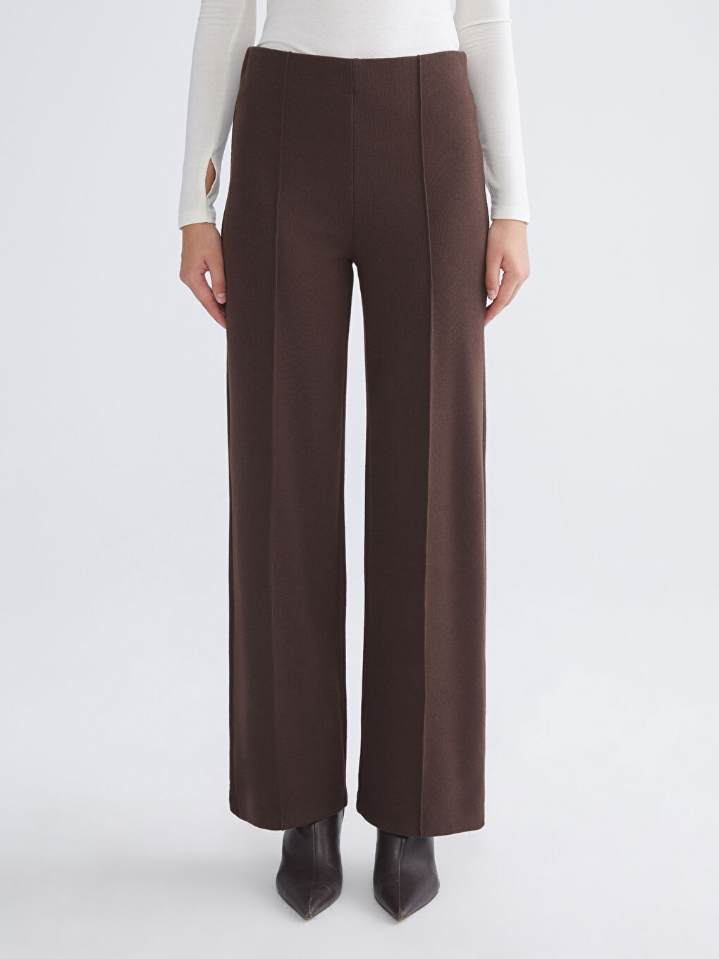 Elasticated Waist Wide Leg Women's Sweatpants-1