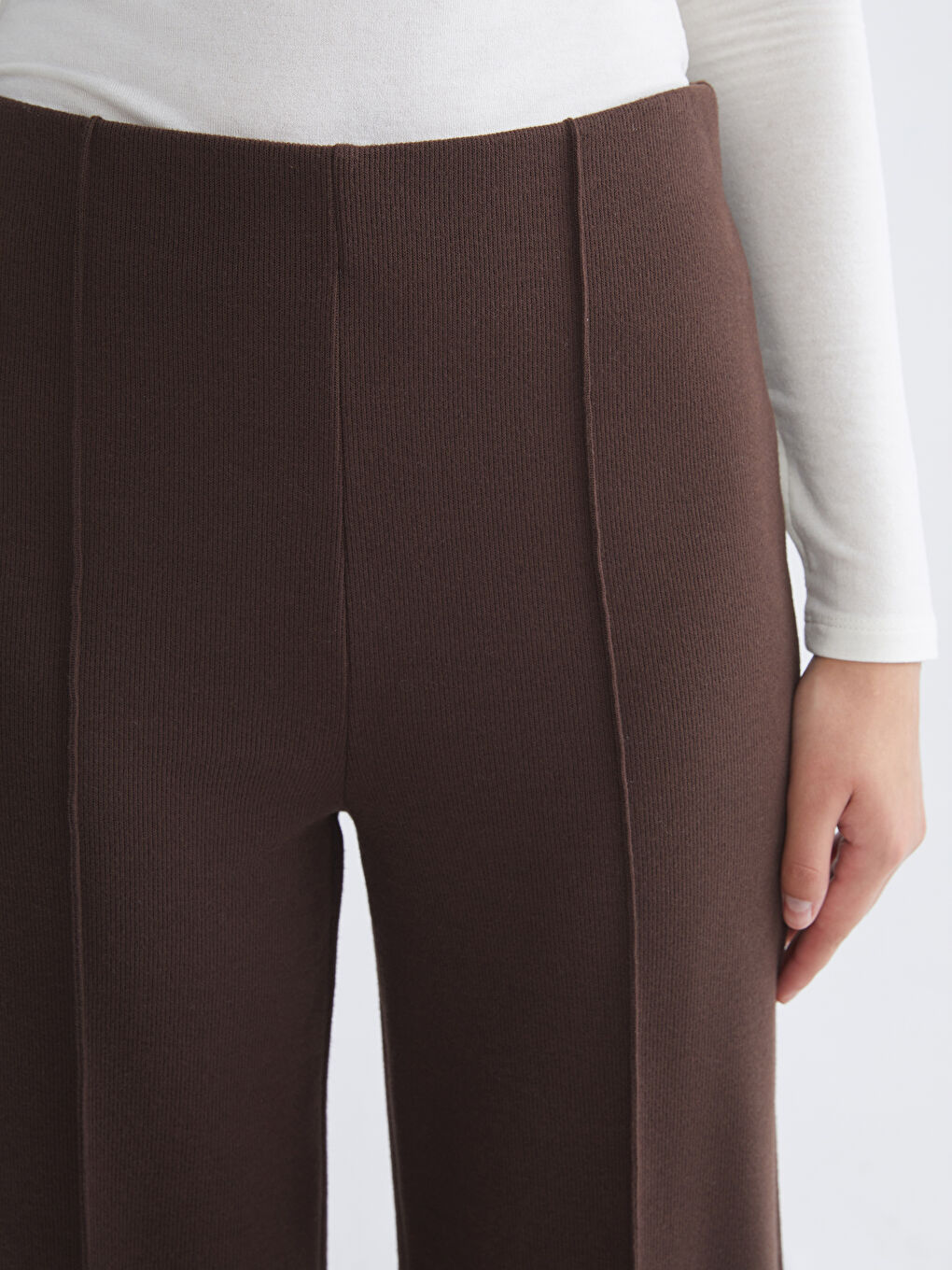Elasticated Waist Wide Leg Women's Sweatpants-2