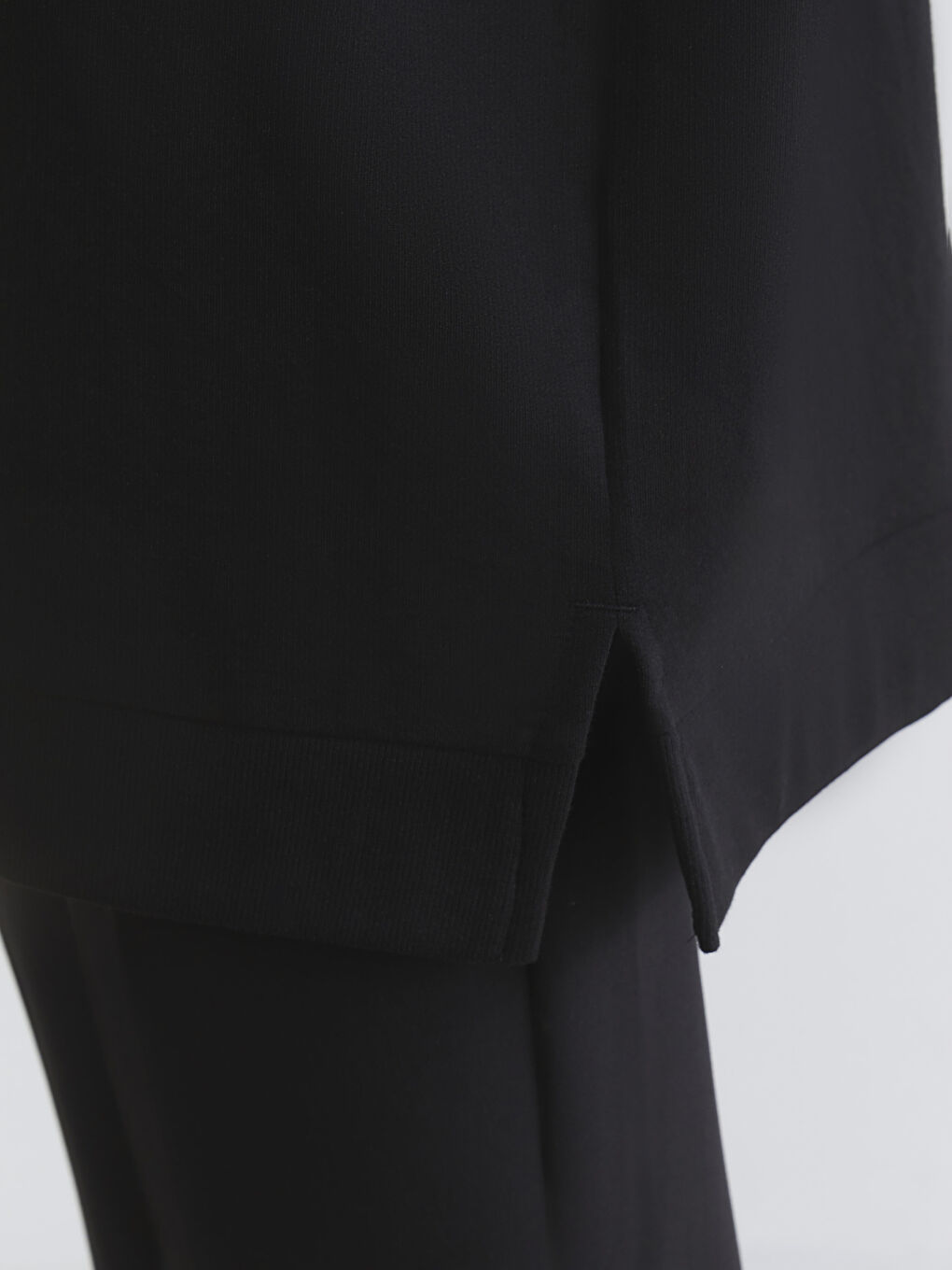 Bisiklet Yaka Taşlı Kadın Sweatshirt Tunik-2