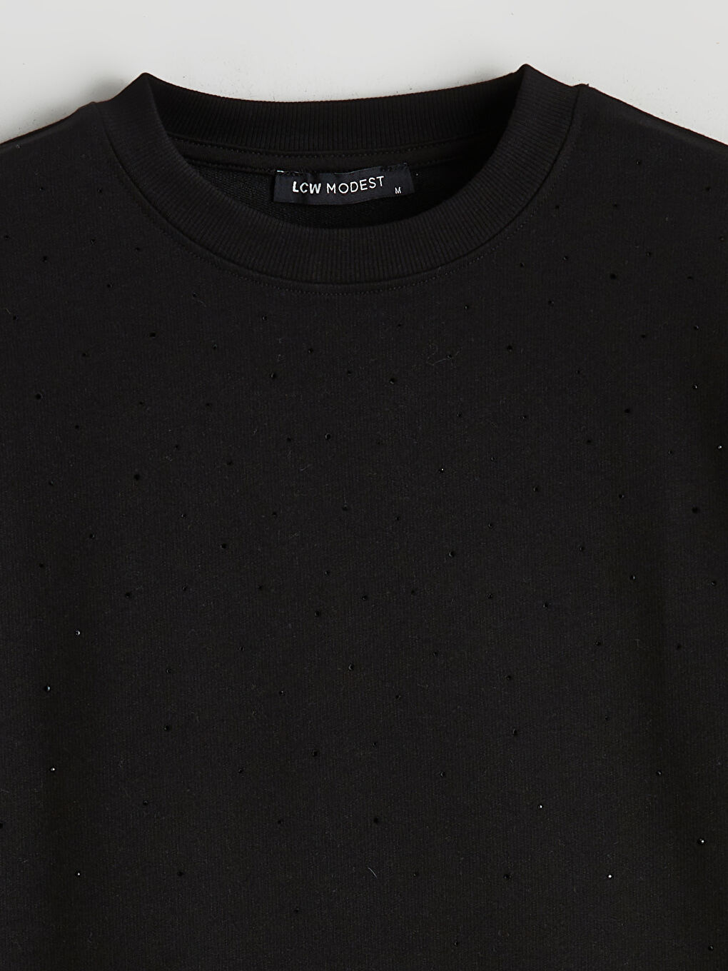 Bisiklet Yaka Taşlı Kadın Sweatshirt Tunik-5