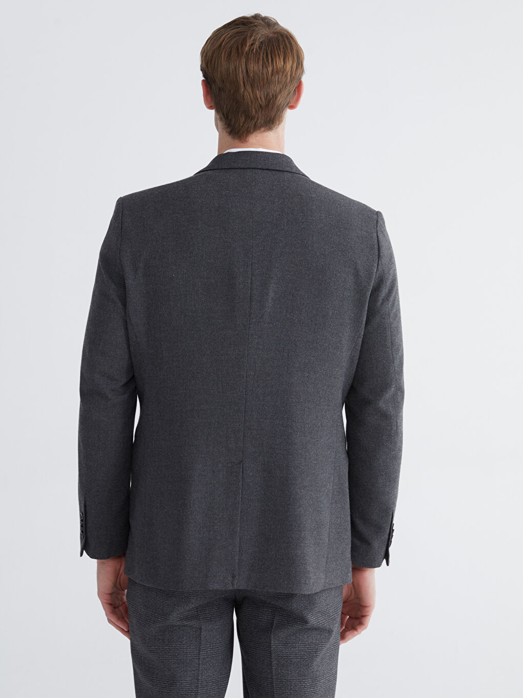 Antrasit Standart Kalıp Erkek Blazer Ceket-3