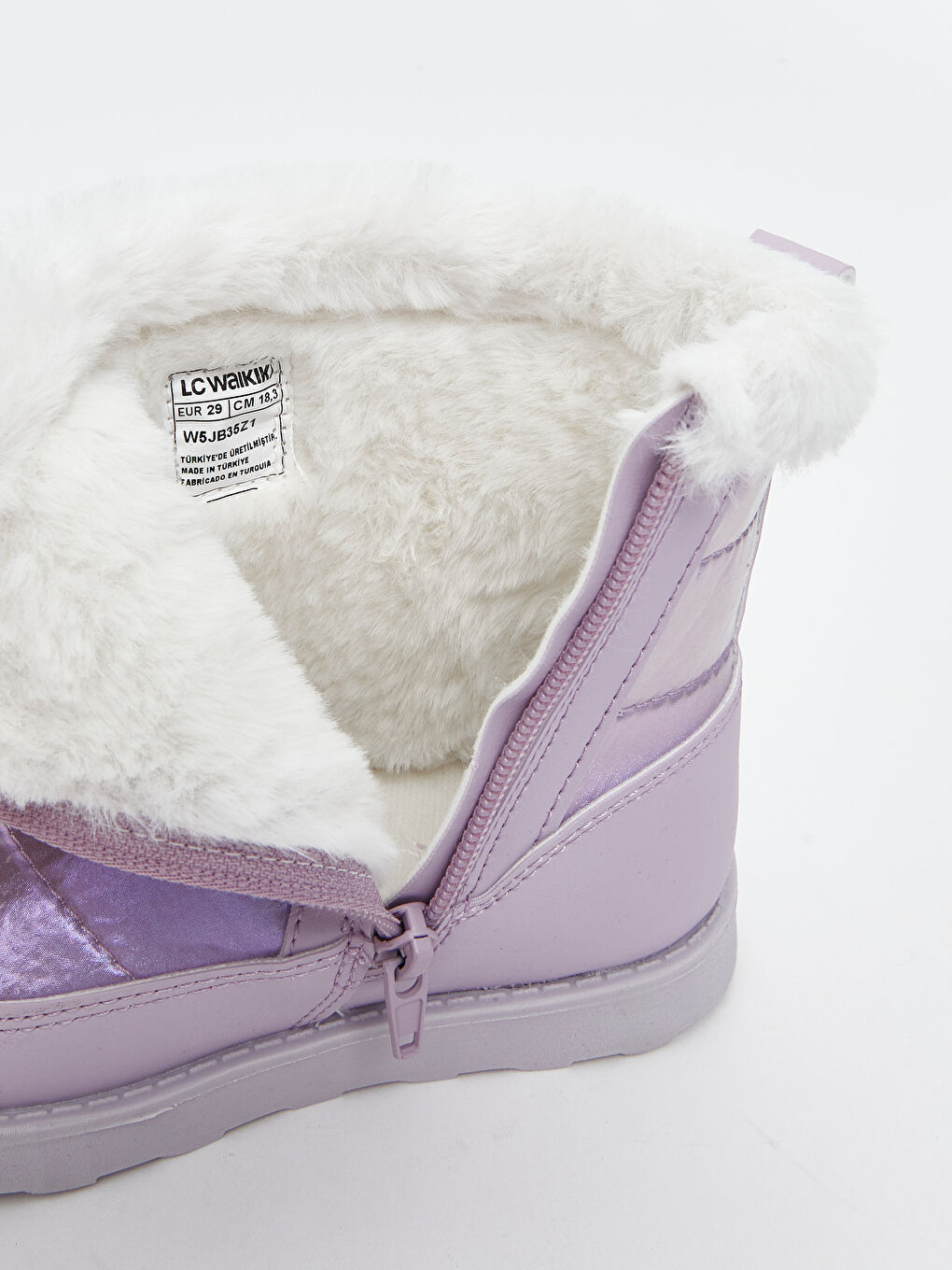 Lila Frozen Baskılı Kız Bebek Bot-5