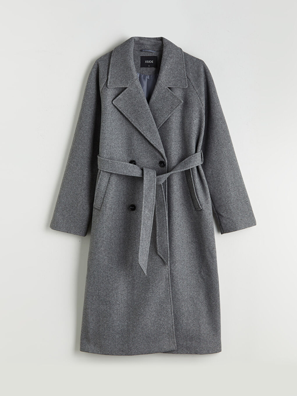 Двуредно палто от кашет за жени-5