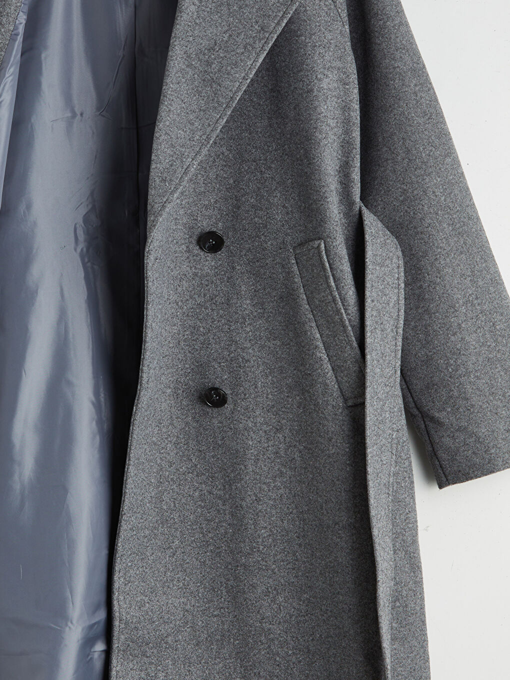 Двуредно палто от кашет за жени-7