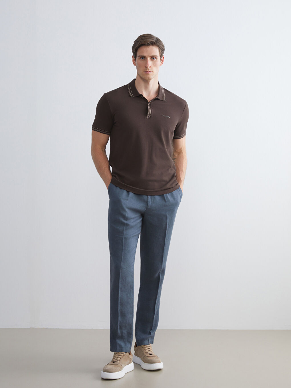 Standard Fit Linen Men's Trousers
