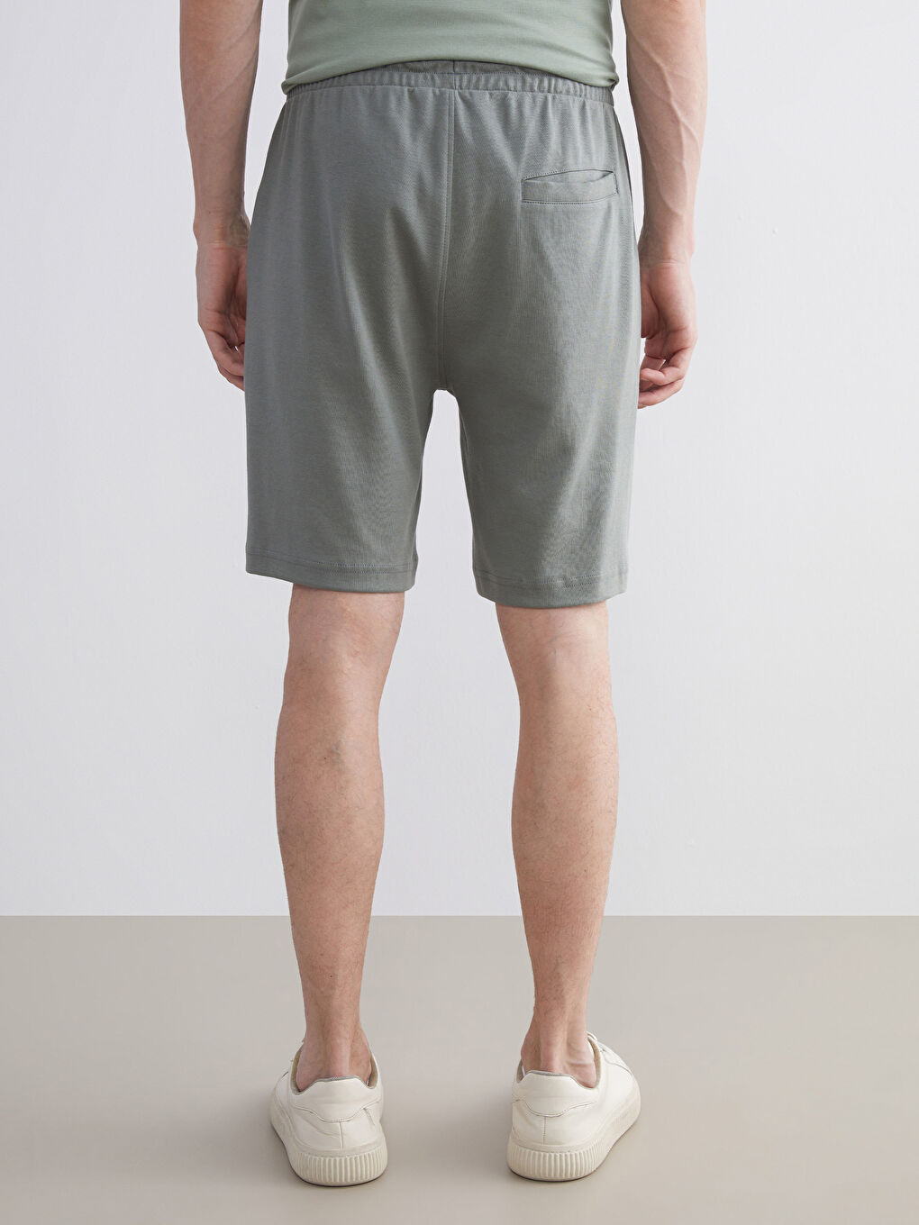 Haki Standart Kalıp Erkek Şort-3