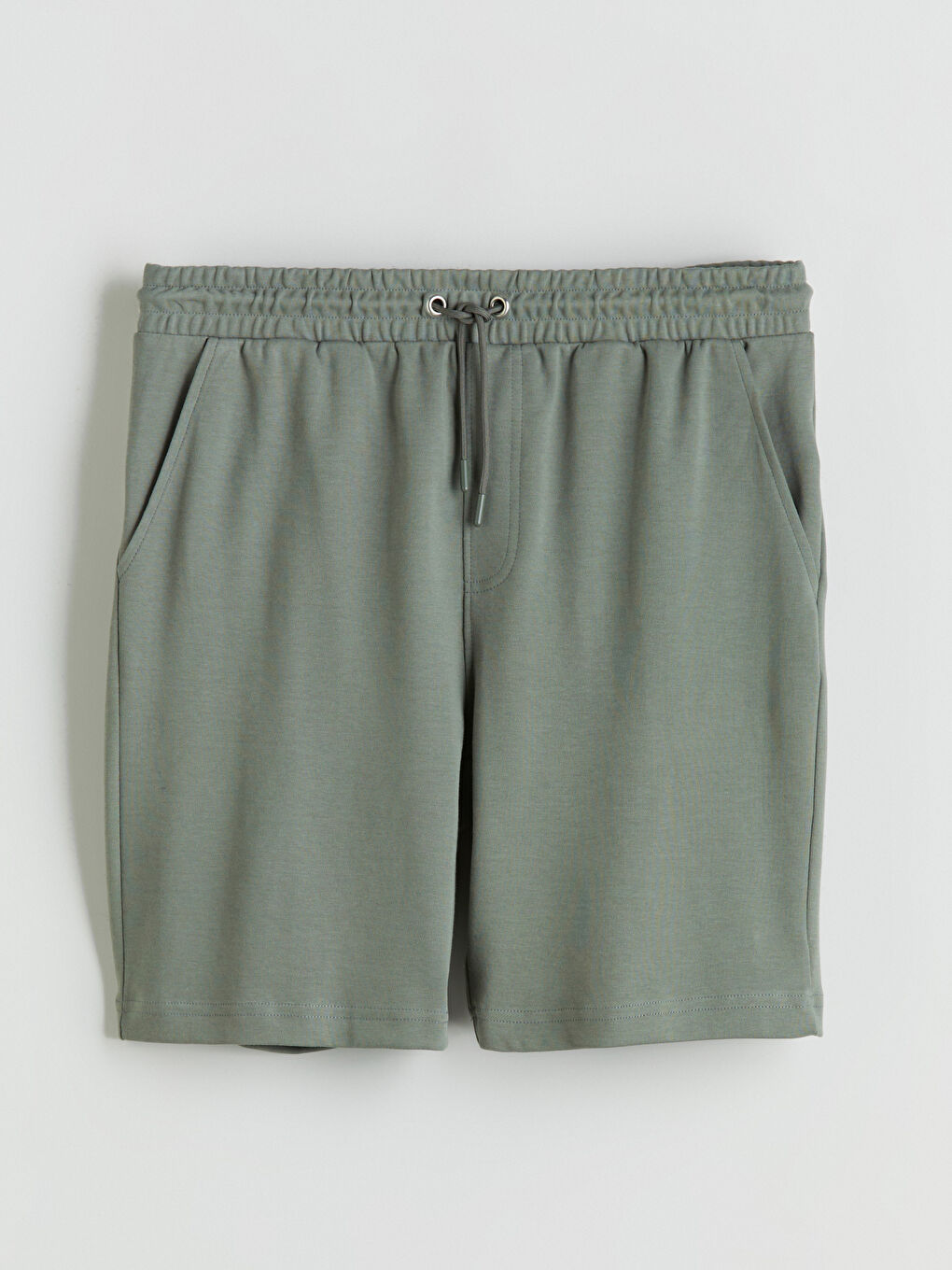 Haki Standart Kalıp Erkek Şort-4