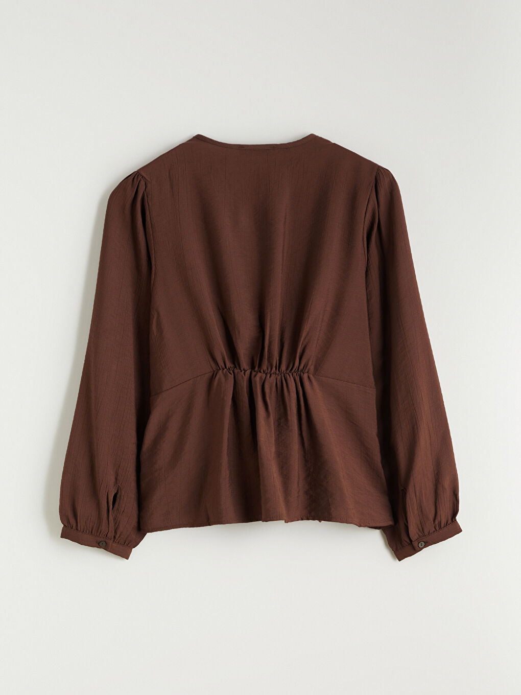 Plus Size V-Neck Textured Blouse-7