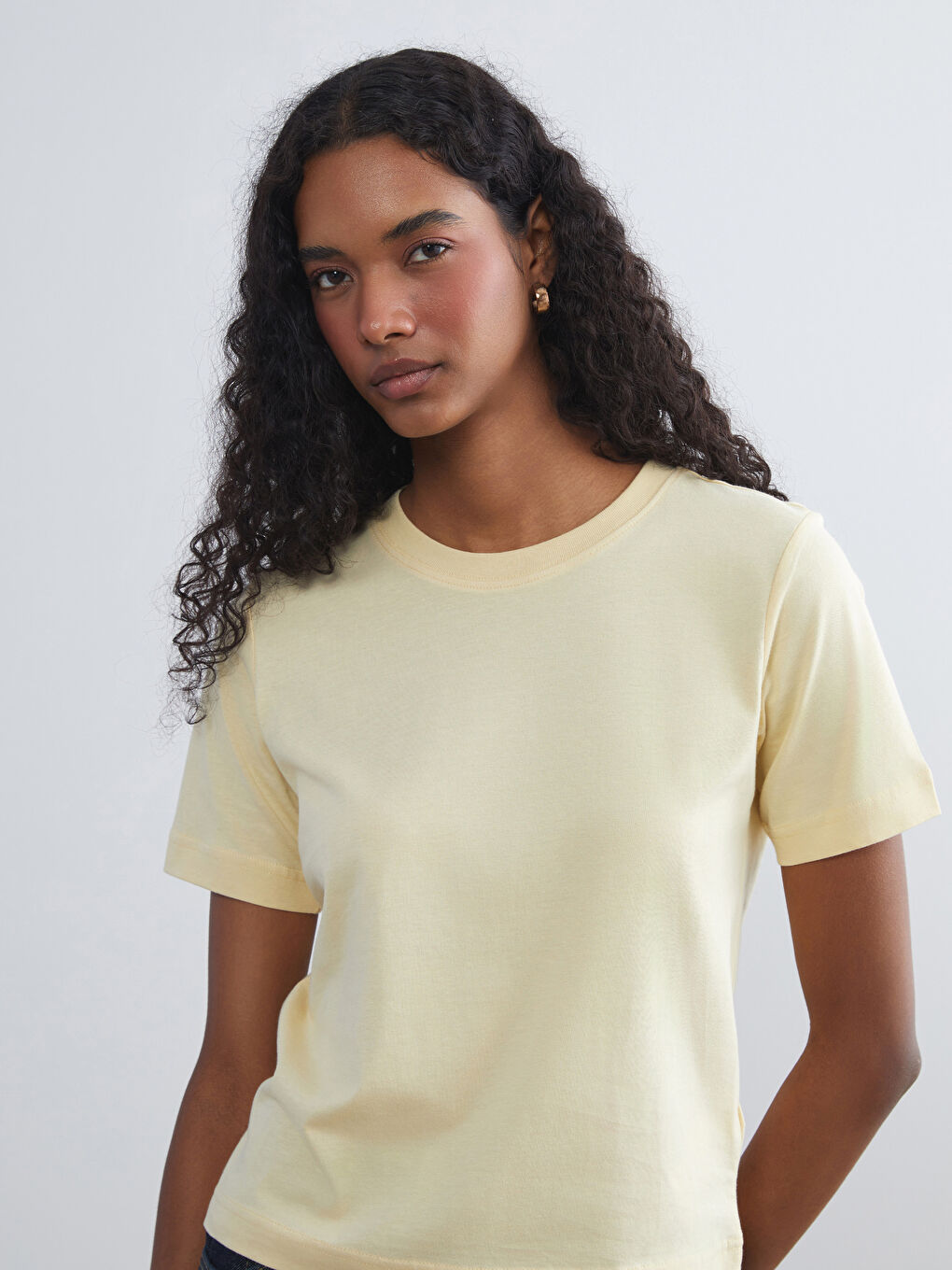 LCW Vision Crew Neck Women's T-Shirt -W5JB62Z8-FUN