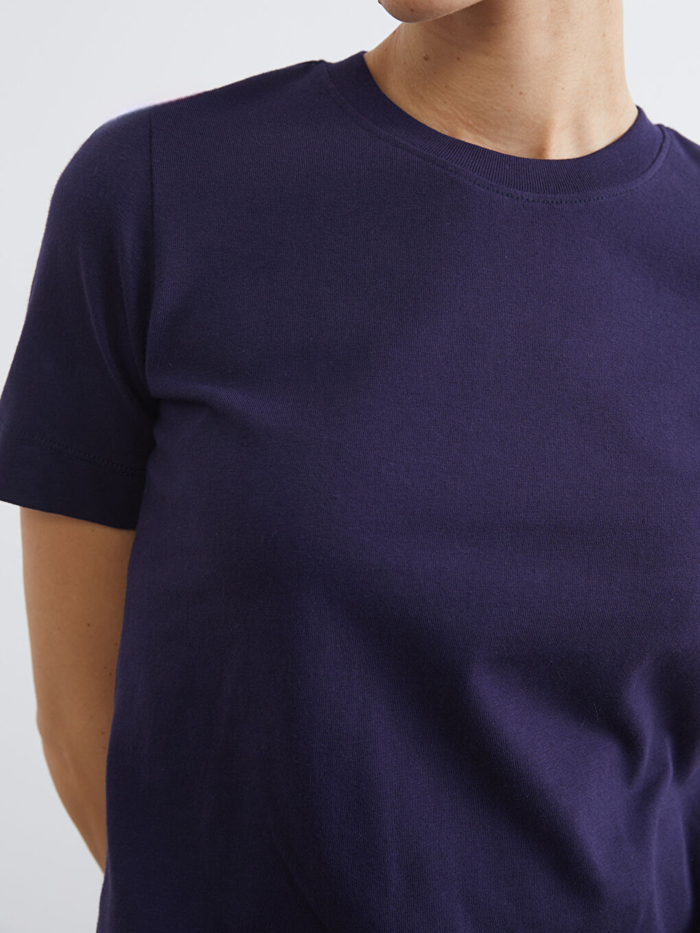 Rundhalsausschnitt T-Shirt für Damen-2