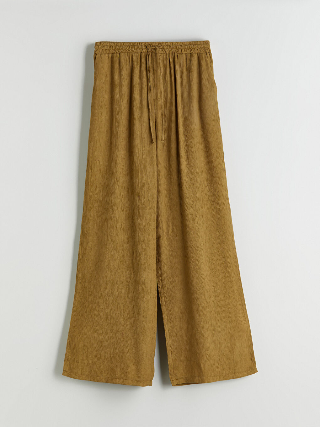 LCW Modest Elasticated Waist Textured Women's Trousers -W5JB65Z8-CTY