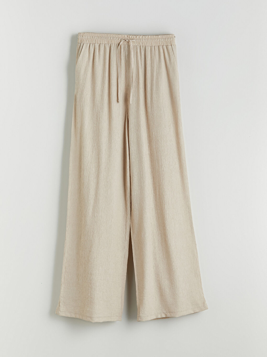 LCW Modest Elasticated Waist Textured Women's Trousers -W5JB65Z8-E7V