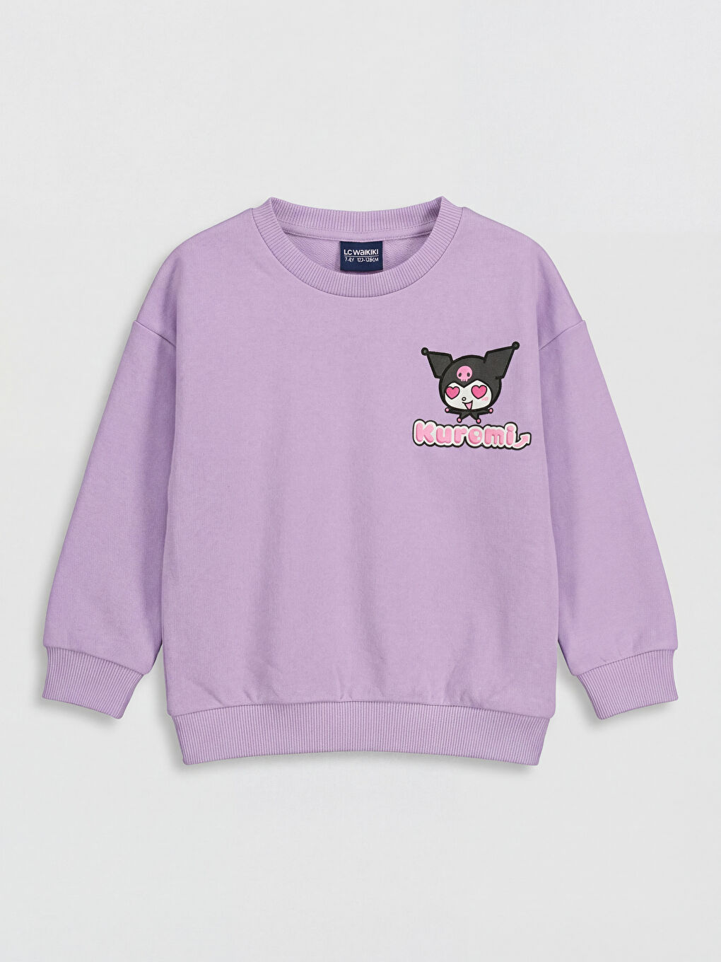 Kuromi Printed Girls' Sweatshirt and Tracksuit Bottoms-1
