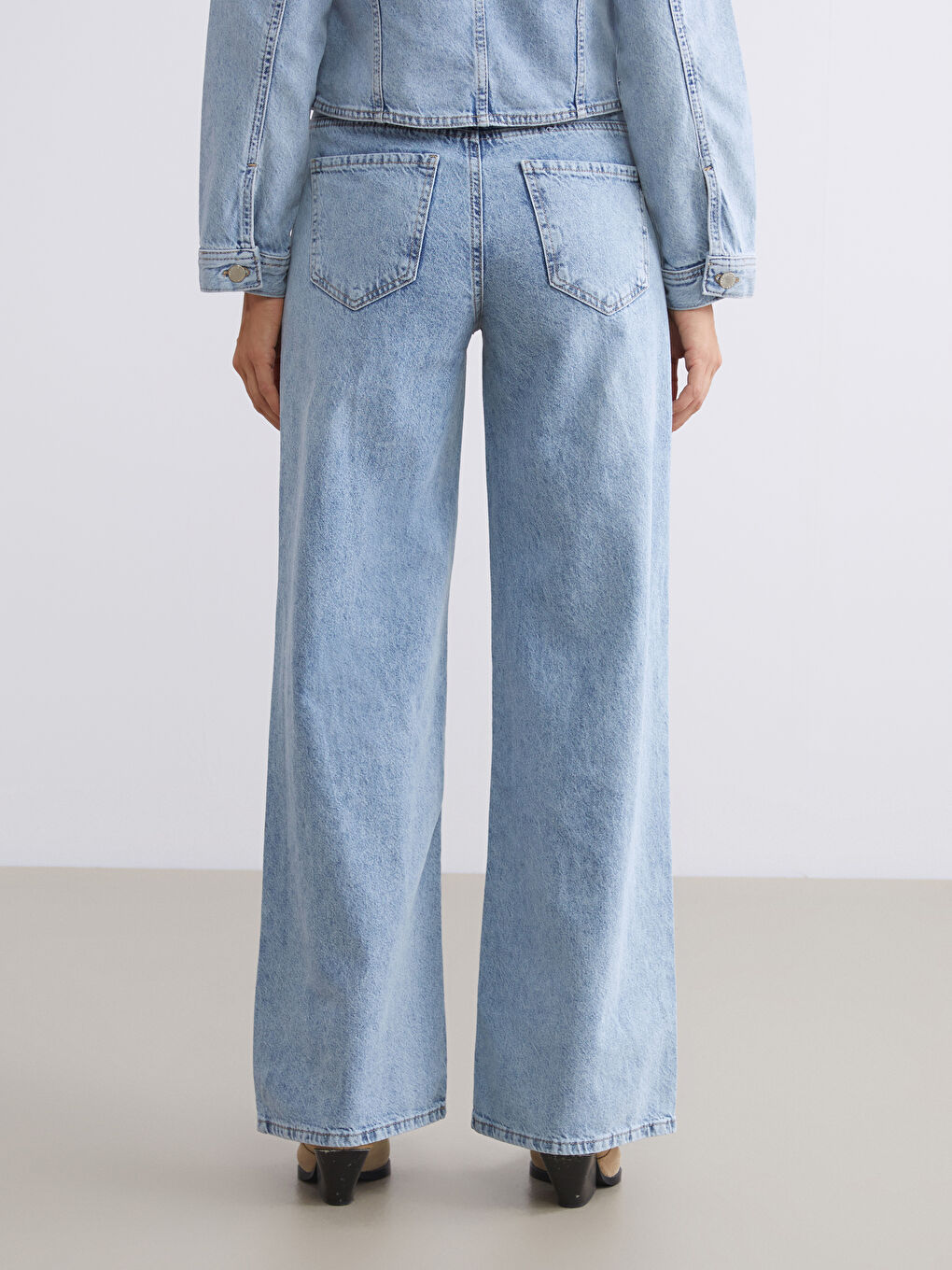 İndigo Baggy Fit Kadın Jean Pantolon-3