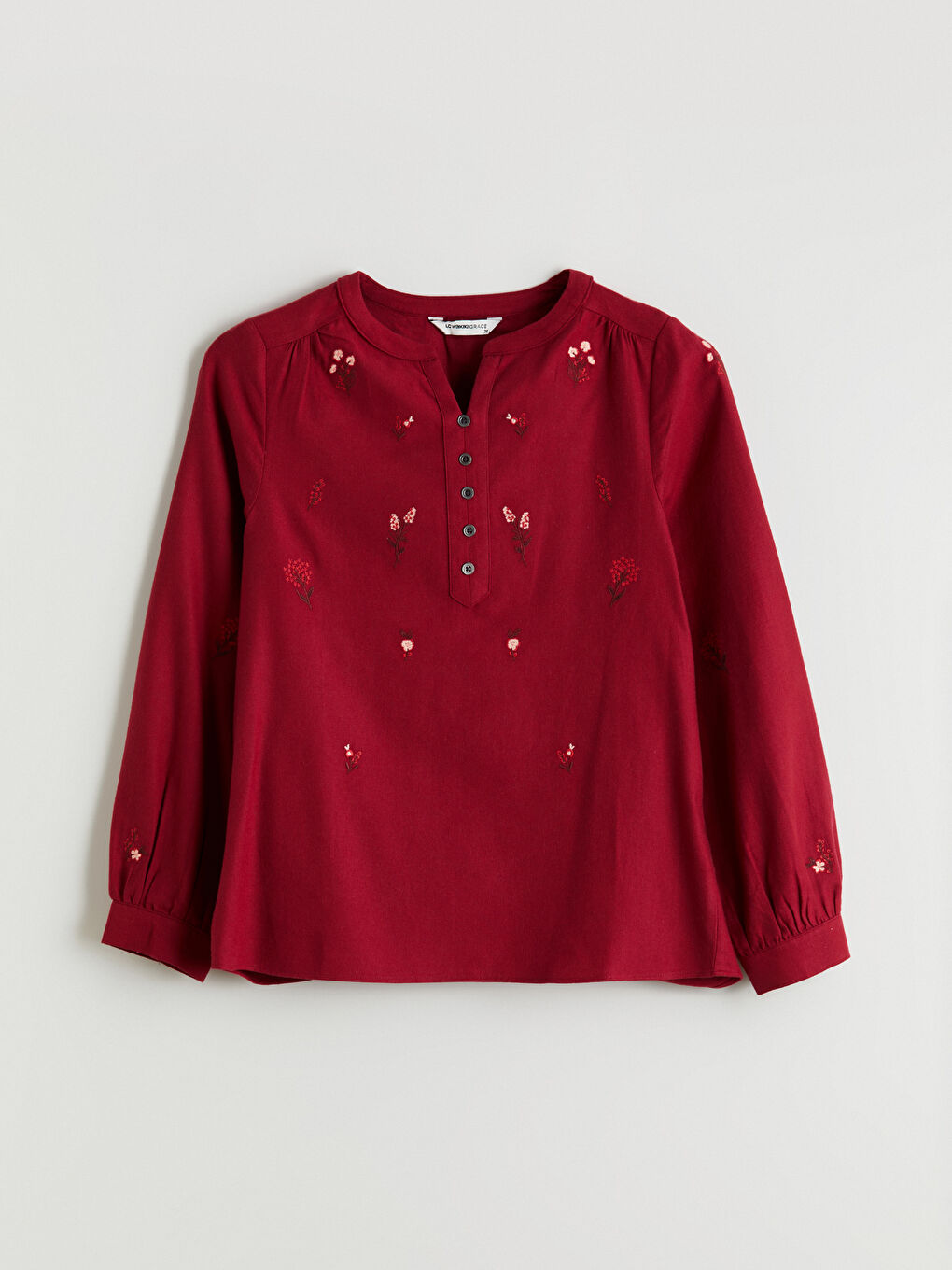 بلوزی یاخە کراوە بە نەخشی گوڵ-4