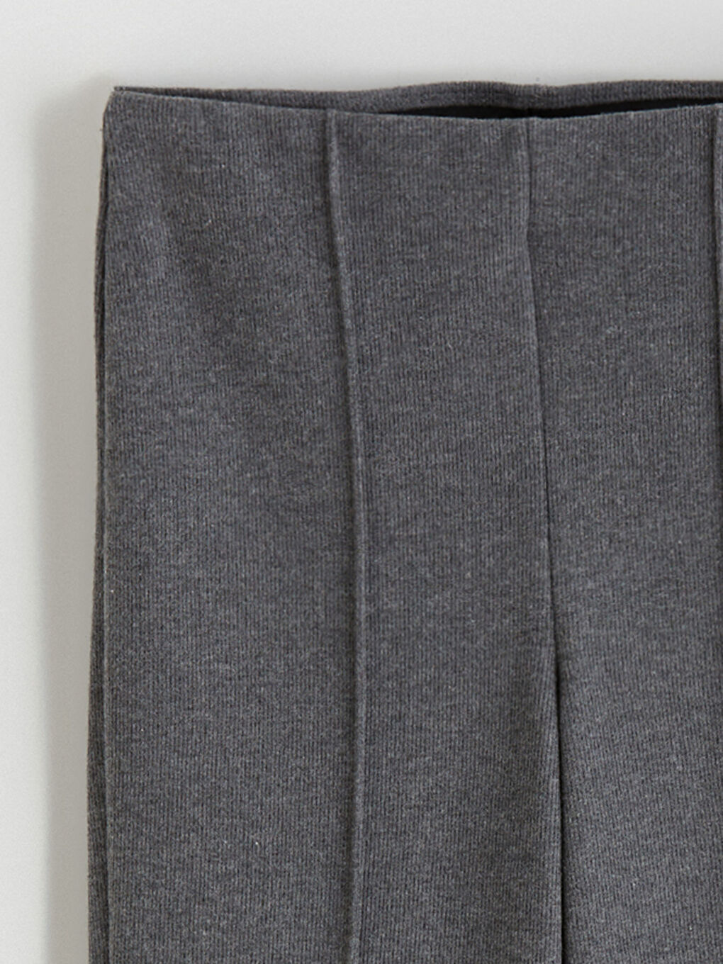 Antrasit Beli Lastikli İspanyol Paça Kadın Pantolon-5