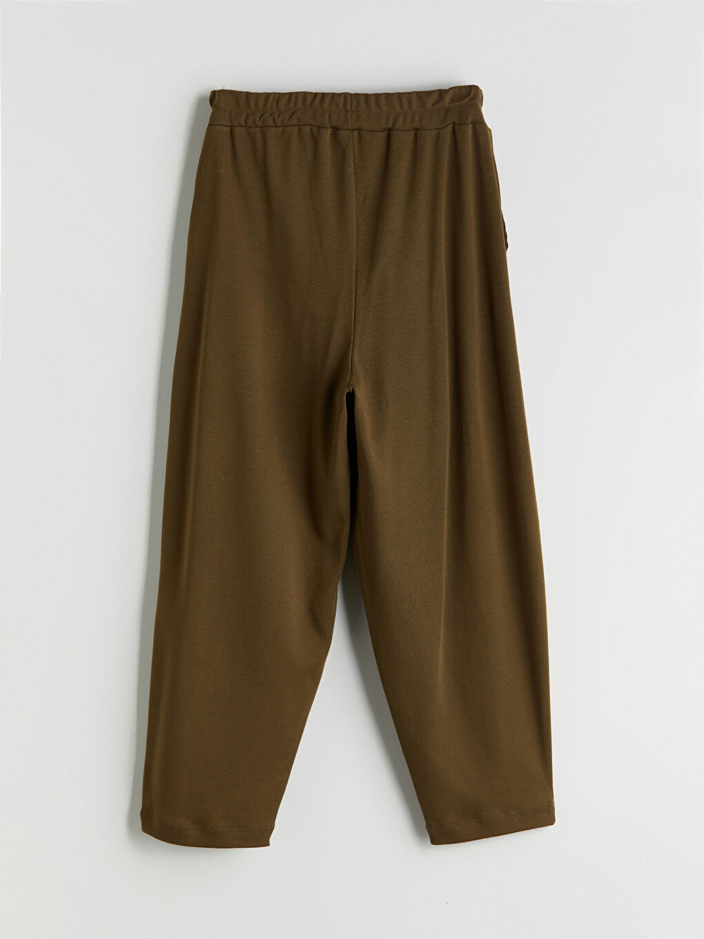 Haki Beli Lastikli Kadın Pantolon-5