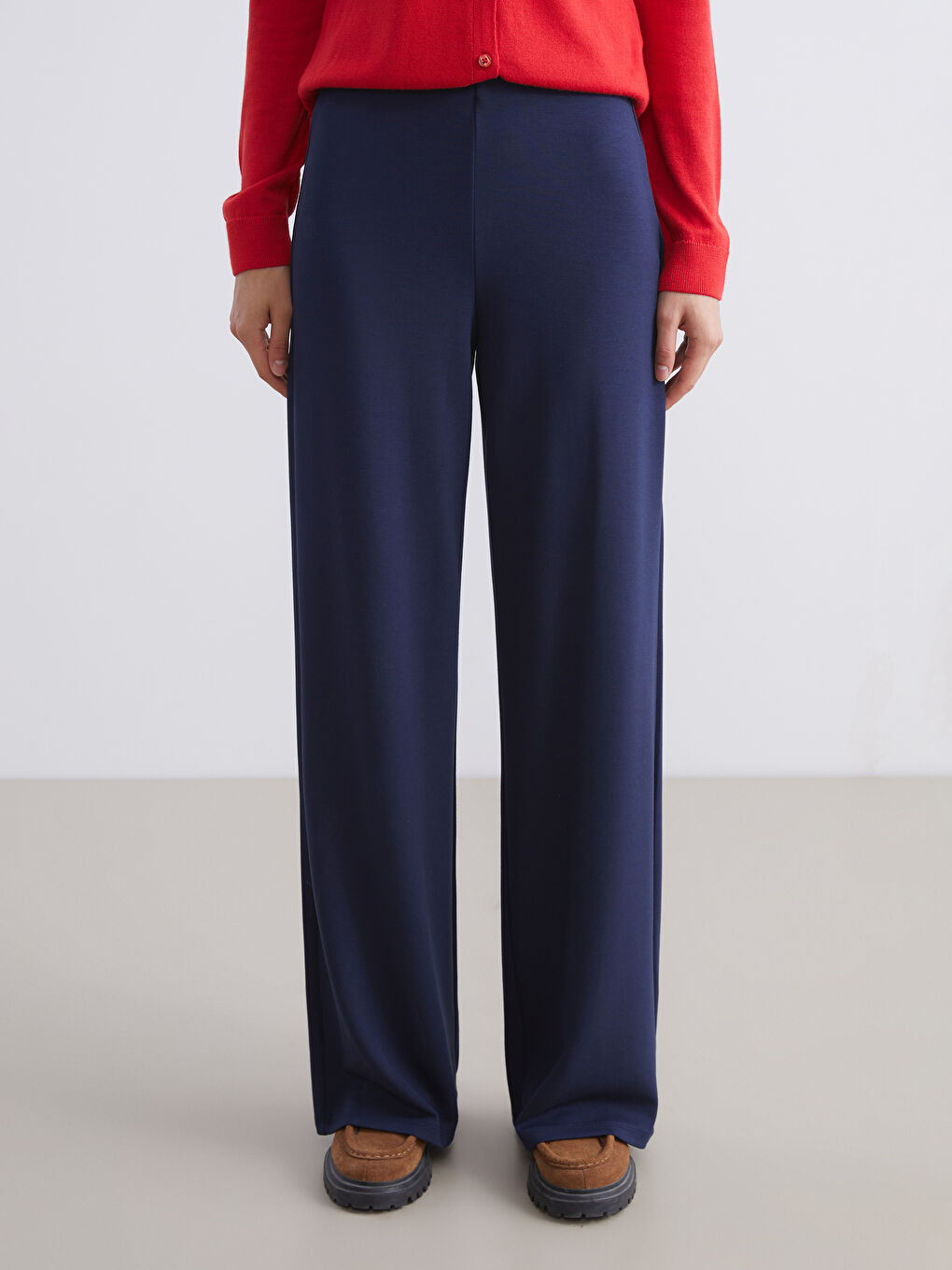 LCW Vision Elasticated Waist Wide Leg Women's Sweatpants -W5JC28Z8-R4J