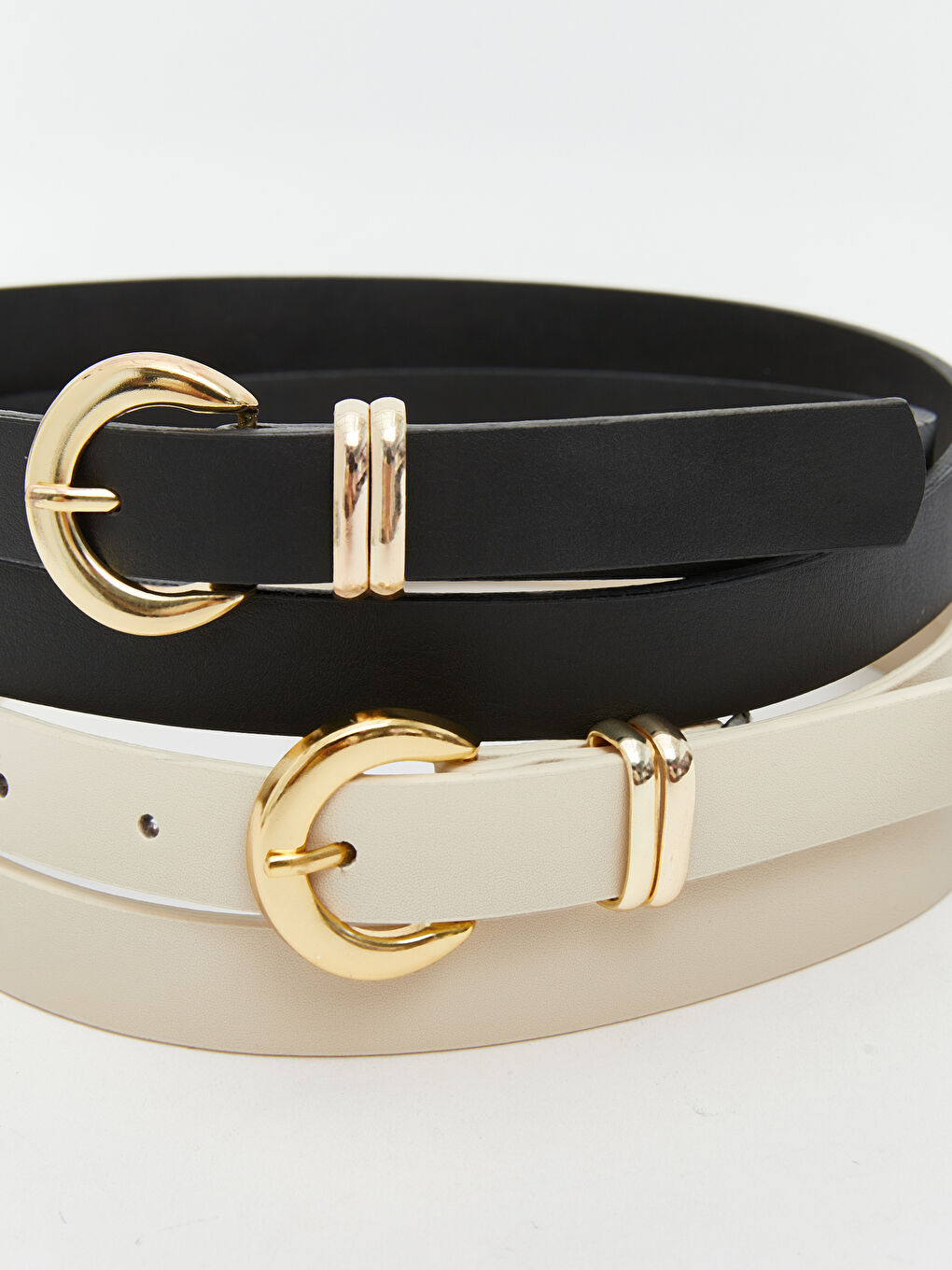 LCW ACCESSORIES Faux Leather Women's Belt 2 Pack -W5JC33Z8-EEW